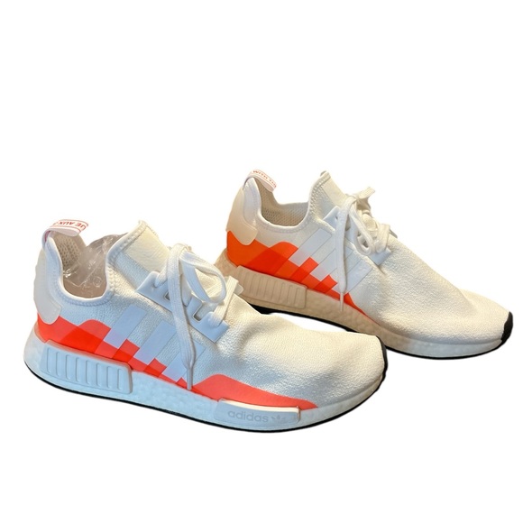 Adidas Originals NMD_R1 White Solar Orange Size 12.5 - Picture 2 of 11
